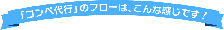 「コンペ代行」のフローは、こんな感じです！